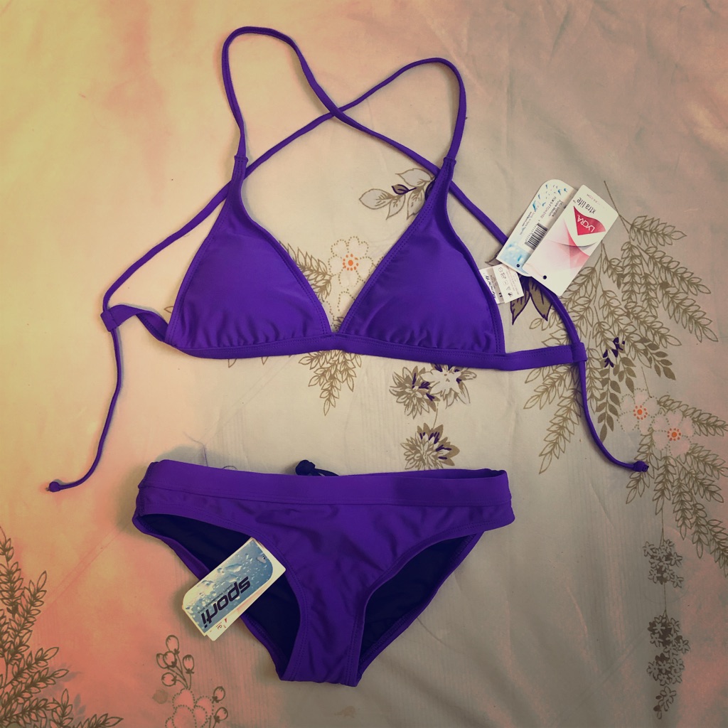 Purple Racerback Bikini Set